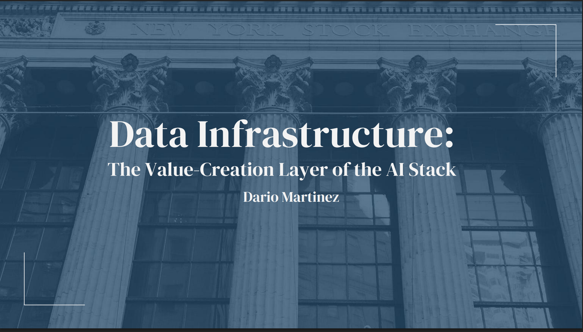 Data infrastructure deck preview
